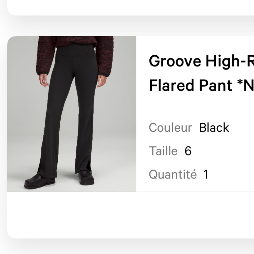 Groove high rise split end flare pants